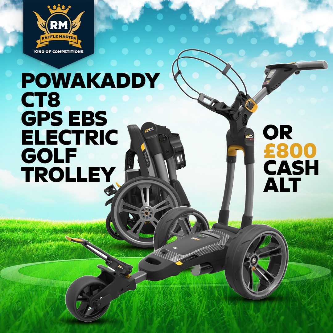 Powakaddy CT8 GPS EBS Golf Trolley Or £800 Cash Alternative - Raffle ...